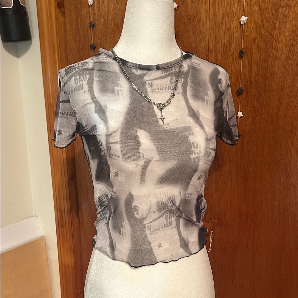 [SOLD] NSFW Graphic Print Women's Micromesh Top